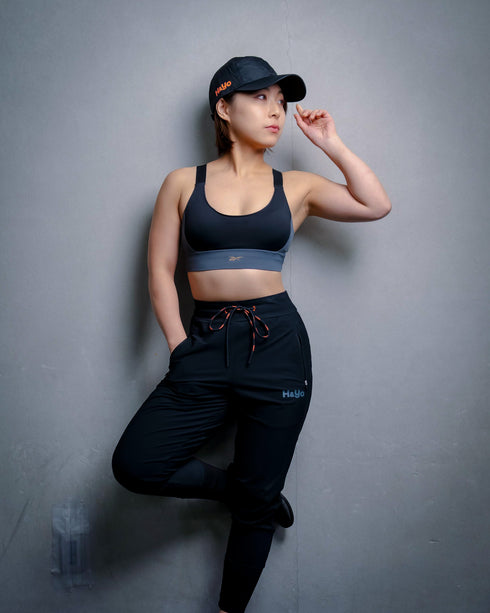 【鬼ストレッチ】 フレキシブルなハイリブジョガーパンツ