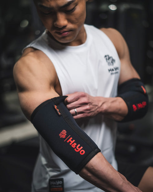 【初心者にも嬉しい肉厚クッション】強伸縮 エルボースリーブ(肘サポーター) Elbow Sleeves