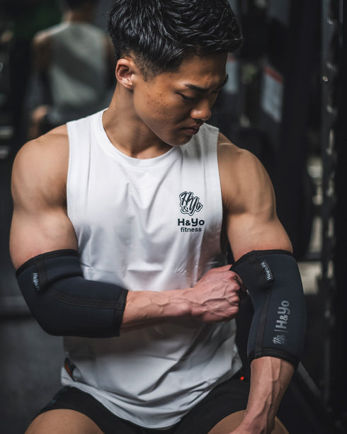 【初心者にも嬉しい肉厚クッション】強伸縮 エルボースリーブ(肘サポーター) Elbow Sleeves