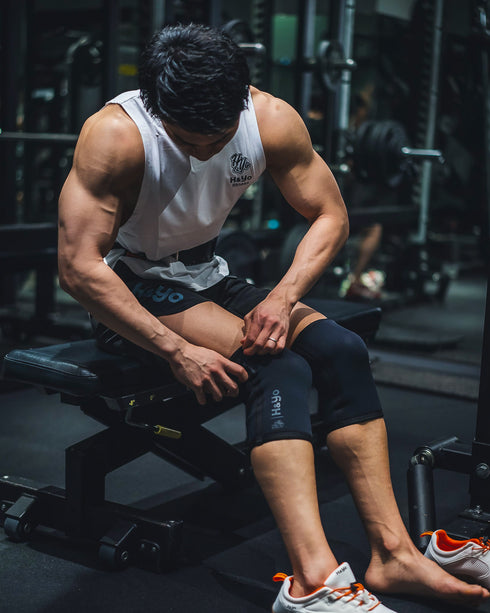 【初心者にも嬉しい肉厚クッション】強伸縮 ニースリーブ(膝サポーター)Knee Sleeves