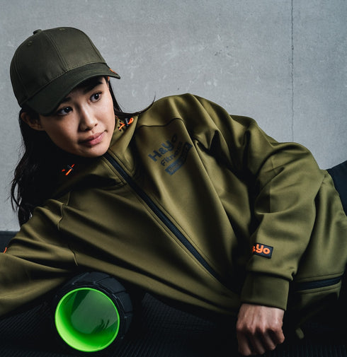 【快適伸縮素材】トレーニング フルジップパーカー アスリートモデル