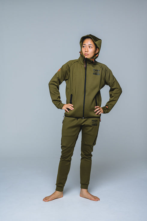 【快適伸縮素材】トレーニング フルジップパーカー アスリートモデル