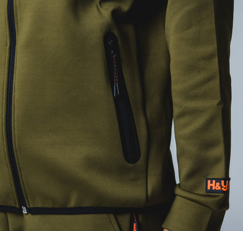 【快適伸縮素材】トレーニング フルジップパーカー アスリートモデル