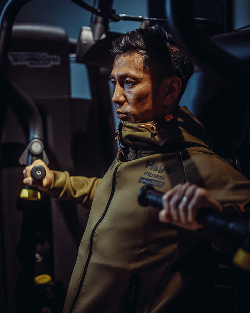 【快適伸縮素材】トレーニング フルジップパーカー アスリートモデル