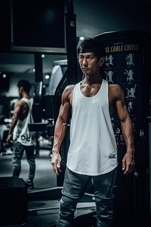 【着心地サラサラ】背中を魅せろ! トレーニング タンクトップ Yバックモデル