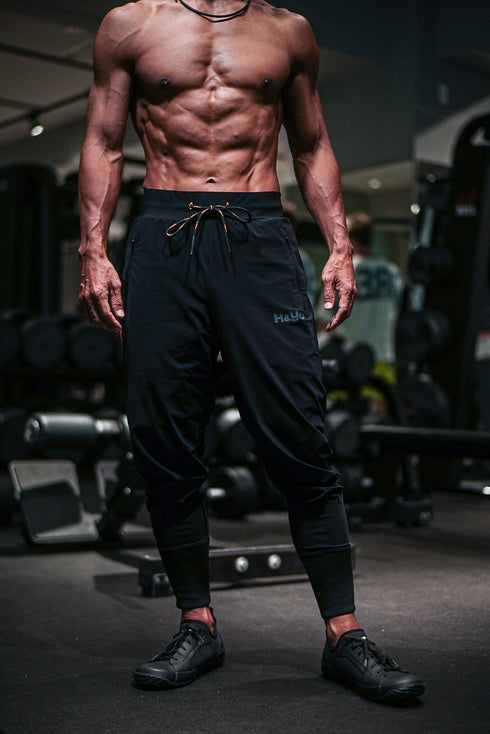 【鬼ストレッチ】 フレキシブルなハイリブジョガーパンツ