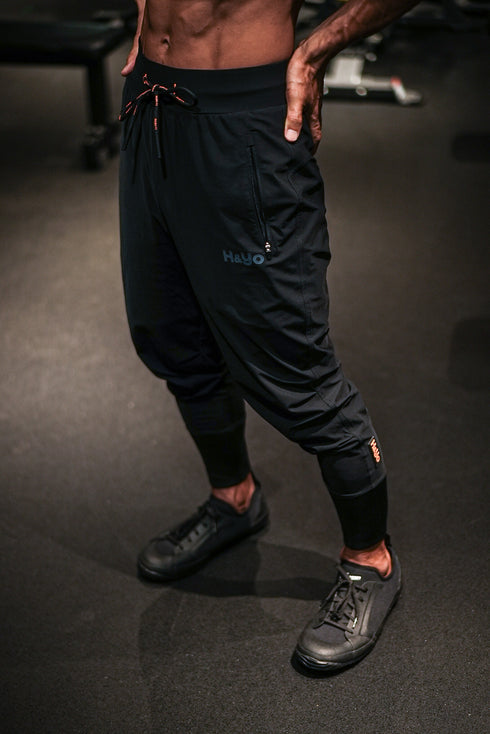 【鬼ストレッチ】 フレキシブルなハイリブジョガーパンツ