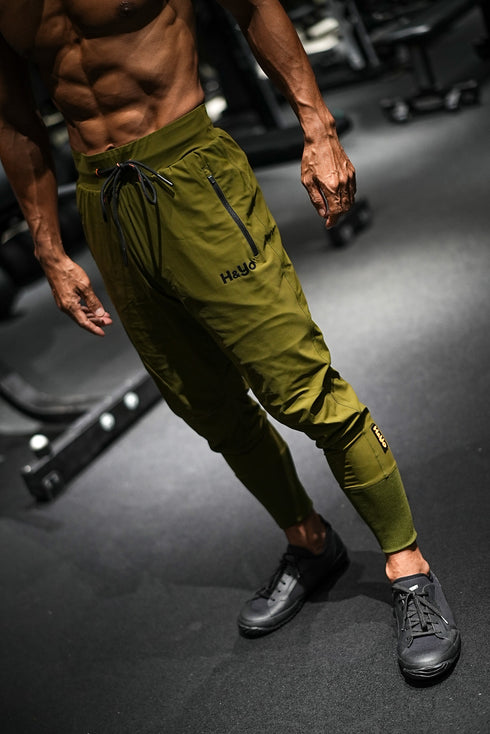 【鬼ストレッチ】 フレキシブルなハイリブジョガーパンツ