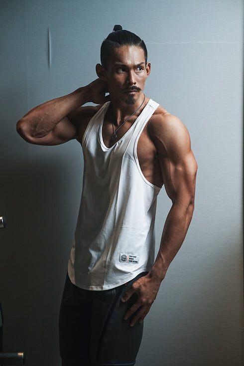 【着心地サラサラ】背中を魅せろ! トレーニング タンクトップ Yバックモデル