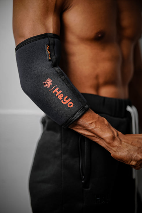 【初心者にも嬉しい肉厚クッション】強伸縮 エルボースリーブ(肘サポーター) Elbow Sleeves