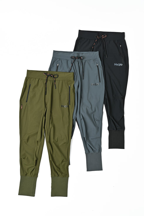 【鬼ストレッチ】 フレキシブルなハイリブジョガーパンツ