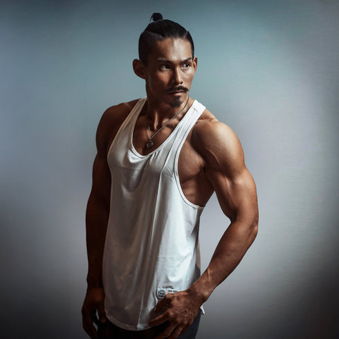 【着心地サラサラ】背中を魅せろ! トレーニング タンクトップ Yバックモデル