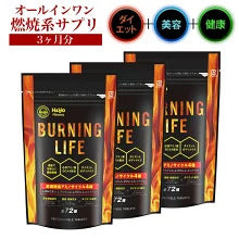 【心も体も燃やす燃焼サプリ】バーニングライフ オールインワン【3個SET】